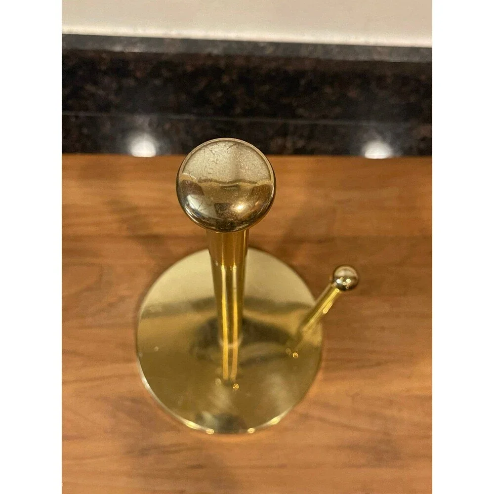 Brass paper towel holder
